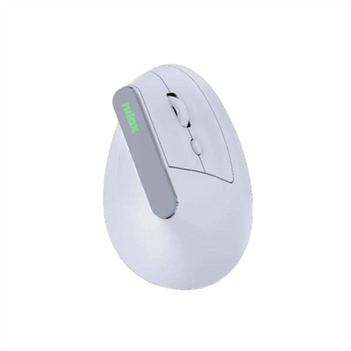 Ratón Nilox Wir Vertical Rec. Silen 1600DPI Blanco 1600 dpi