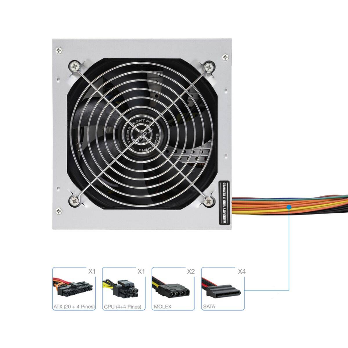 Fuente de Alimentación TooQ TQEP-500SSE ATX 500 W RoHS