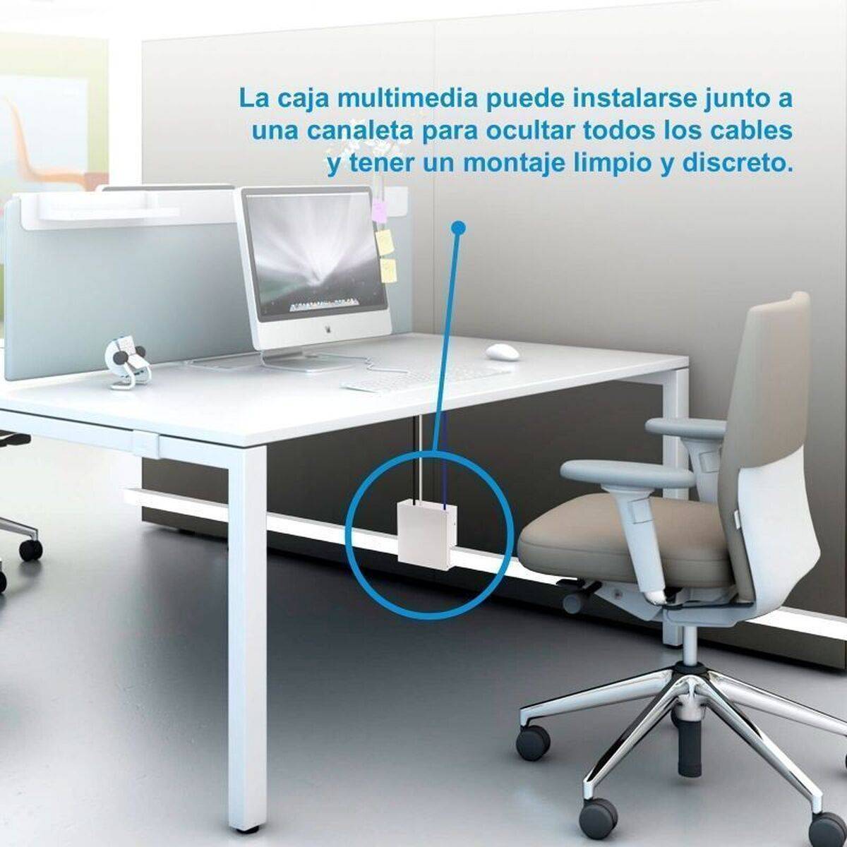Caja de Conexiones para Pizarra Interactiva NANOCABLE 10.35.0003 Blanco