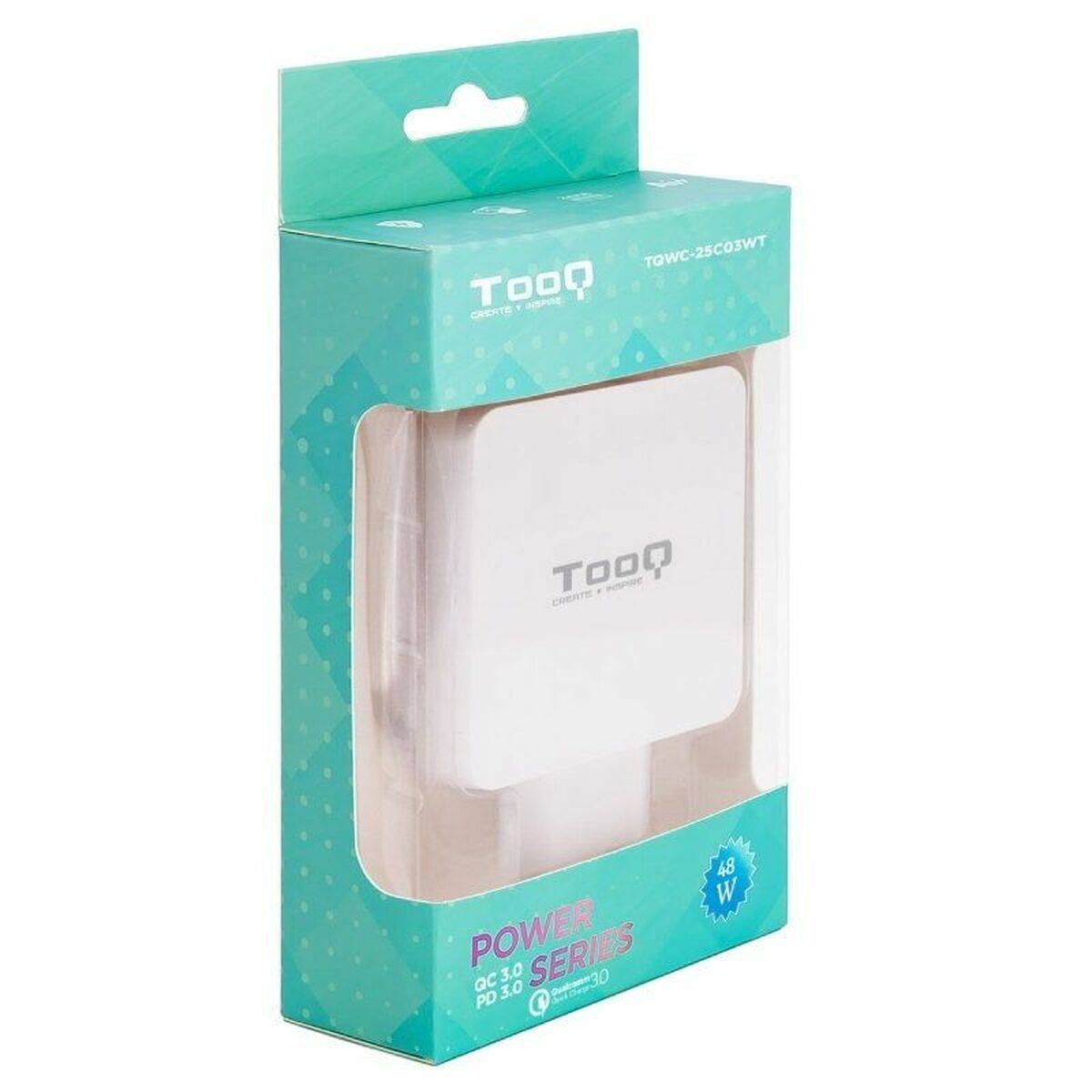 Cargador USB Pared TooQ TQWC-2SC03WT Blanco 48 W