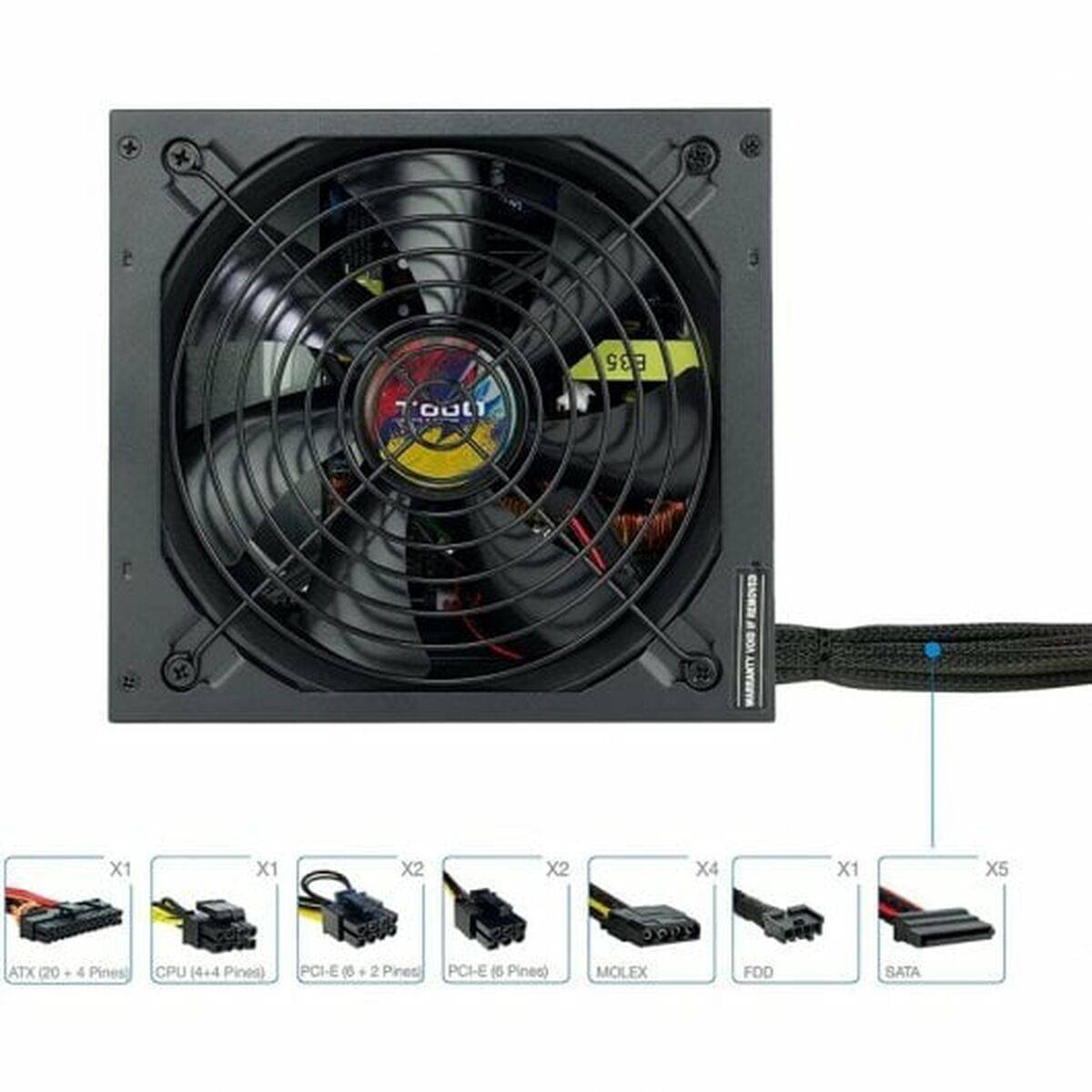 Fuente de Alimentación TooQ TQAPOLO-750SP ATX 750 W CE - RoHS