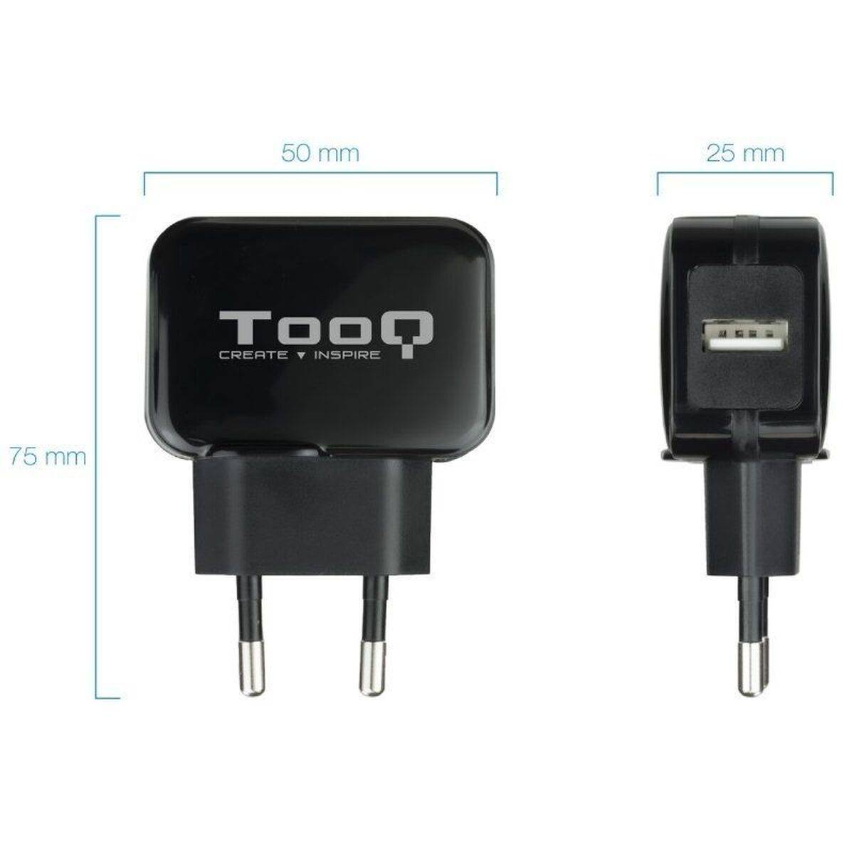 Cargador de Pared TooQ TQWC-1S01 Negro 12 W