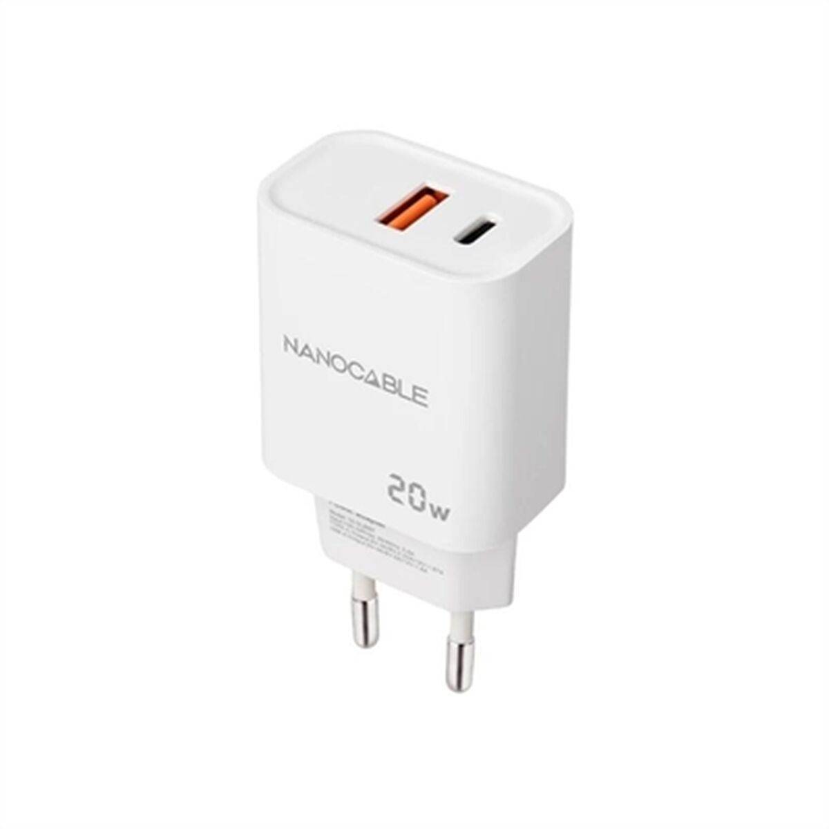 Cargador de Pared NANOCABLE 10.10.2007 Blanco 20 W