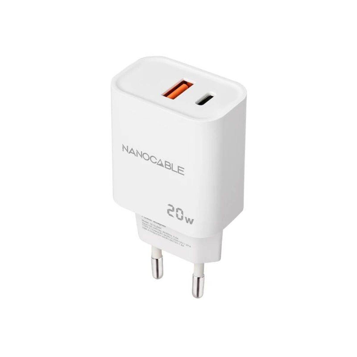 Cargador de Pared NANOCABLE 10.10.2007 Blanco 20 W