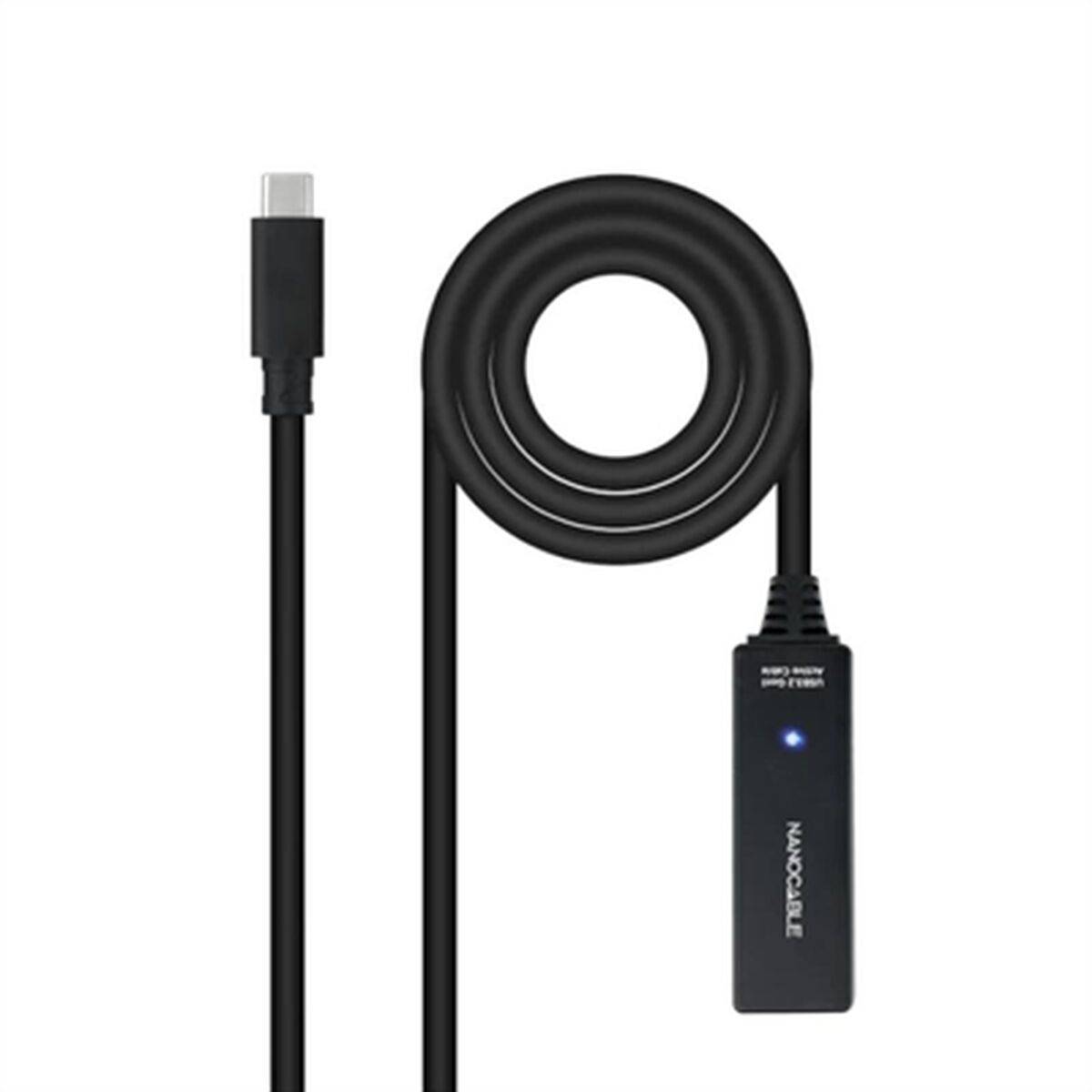 Cable USB NANOCABLE USB 3.2 amplif. C/M-C/H 5m Negro 5 m