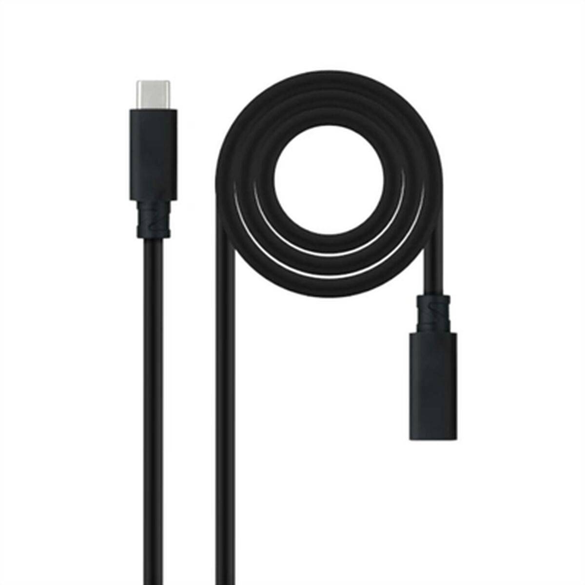 Cable USB NANOCABLE USB 3.2 GEN2x2 100W C/M-H Negro 2 m