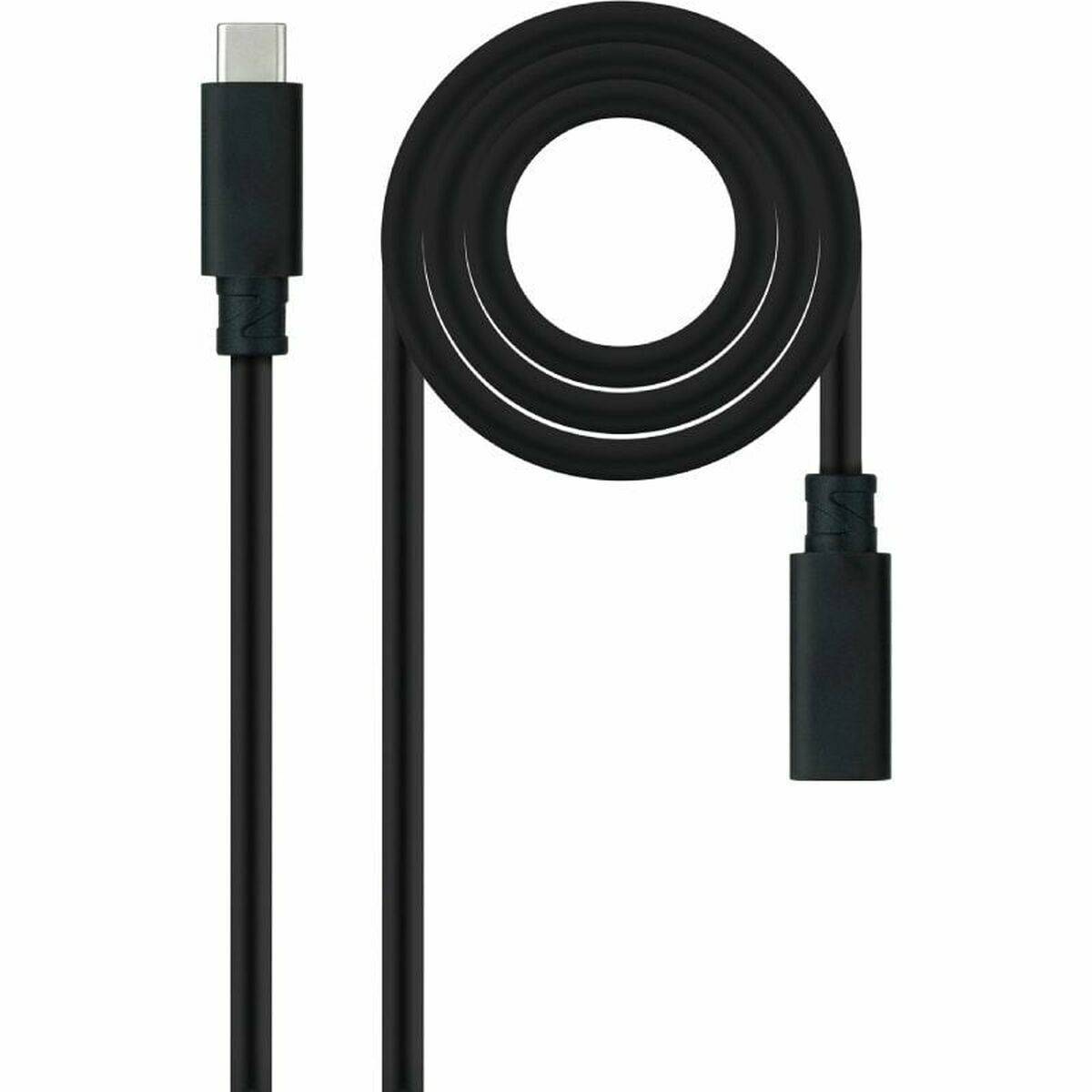 Cable USB NANOCABLE USB 3.2 GEN2x2 100W C/M-H Negro 2 m