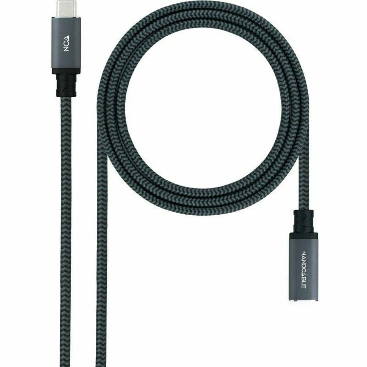 Cable USB NANOCABLE USB 3.2 GEN2x2 100W C/M-H Negro 1,5 m
