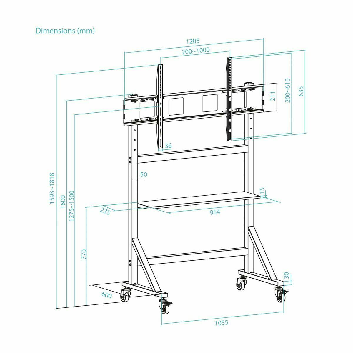 Soporte TV TooQ FS20105M-B 60" 105" (1 unidad)