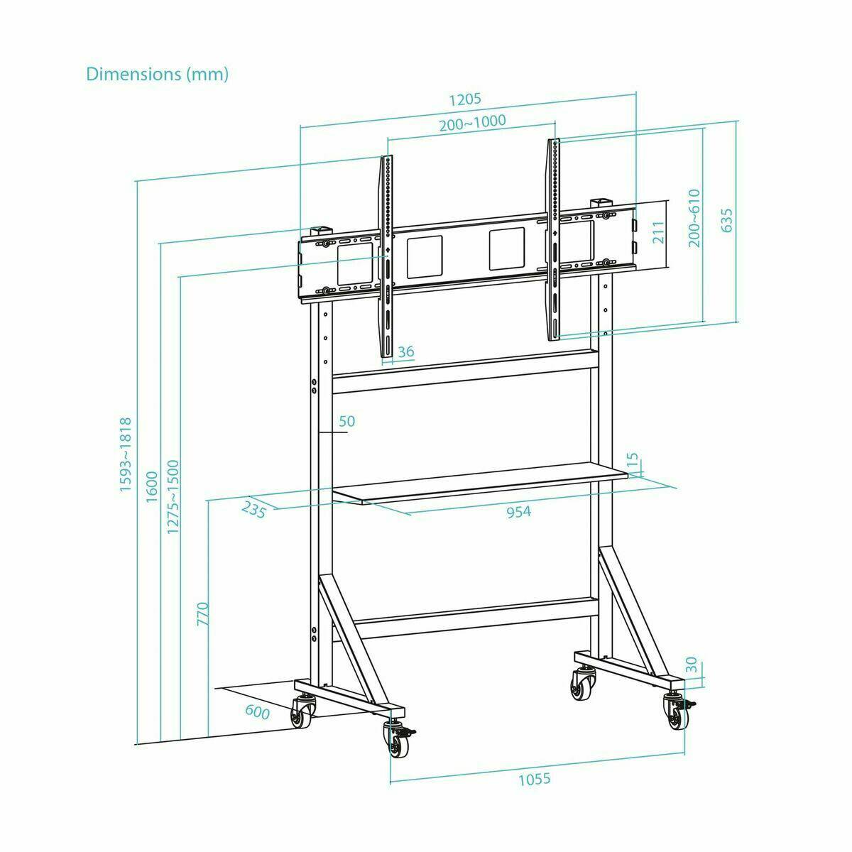 Soporte TV TooQ FS20105M-B 60" 105" (1 unidad)