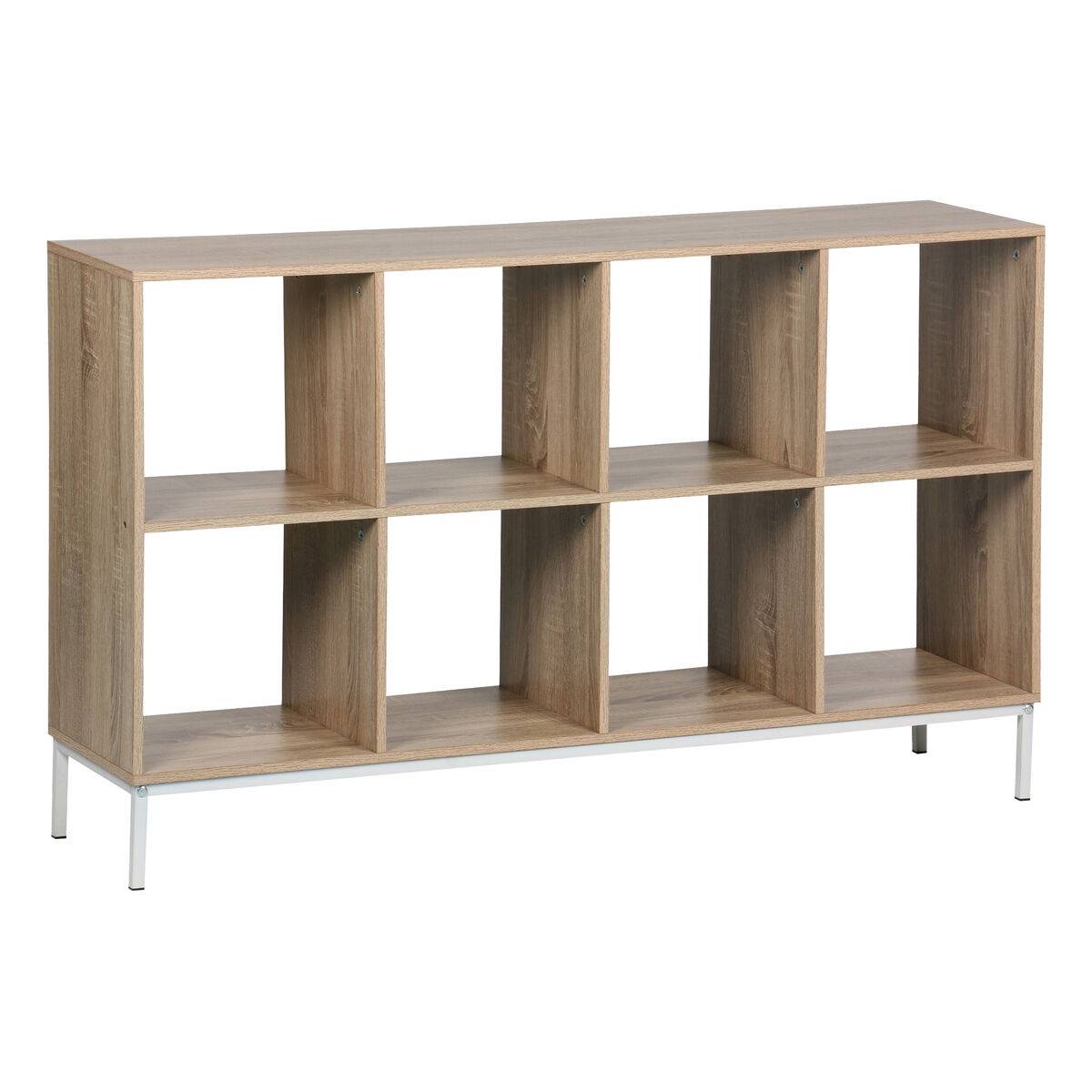 Estantería MobleKit Blanco Marrón Madera Metal 118 x 29 x 72 cm