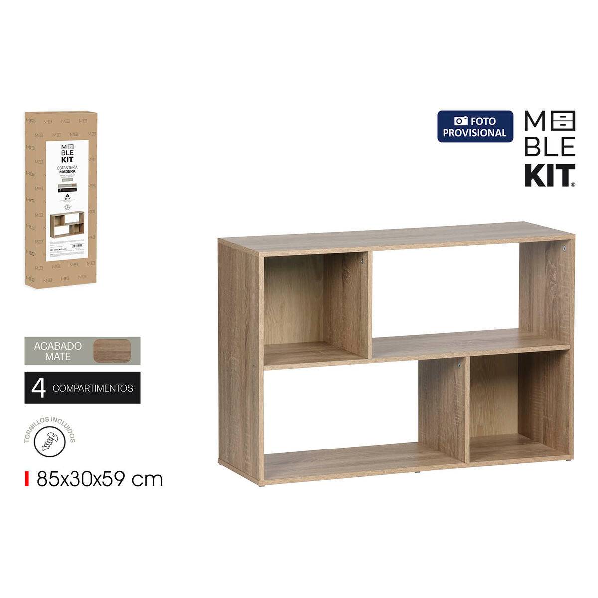 Estantería MobleKit Marrón Madera 85 x 30 x 59 cm