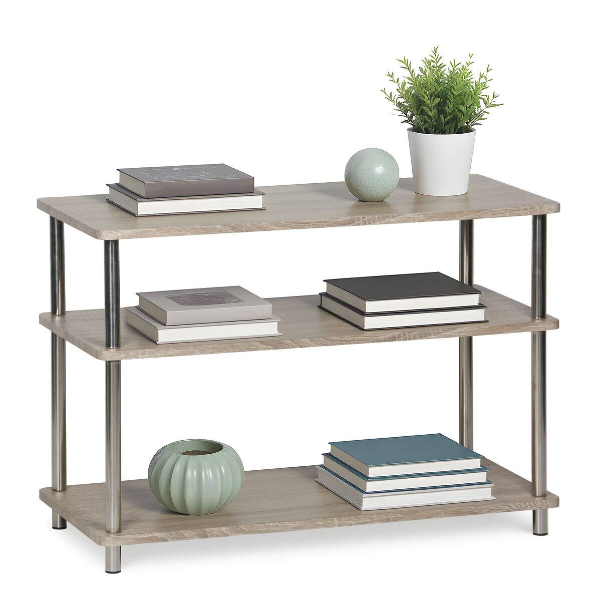 Estantería MobleKit Marrón Plateado Madera Acero 80 x 38,5 x 56 cm