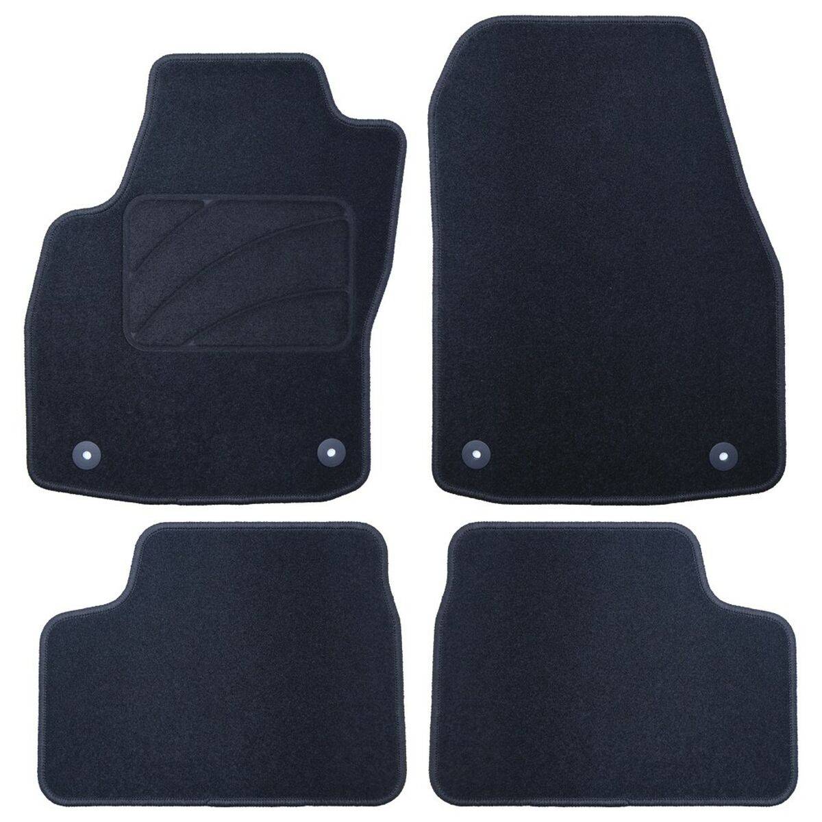 Set de Alfombrillas para Coche OCC Motorsport OCCOP0008 Negro Opel Astra H Twintop Cabrio 4 Piezas