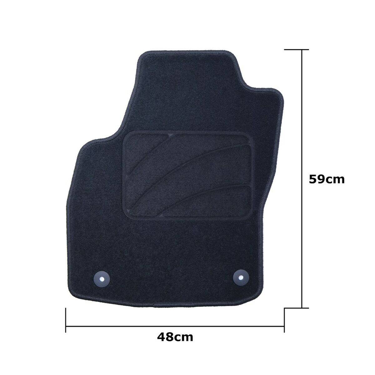 Set de Alfombrillas para Coche OCC Motorsport OCCOP0008 Negro Opel Astra H Twintop Cabrio 4 Piezas