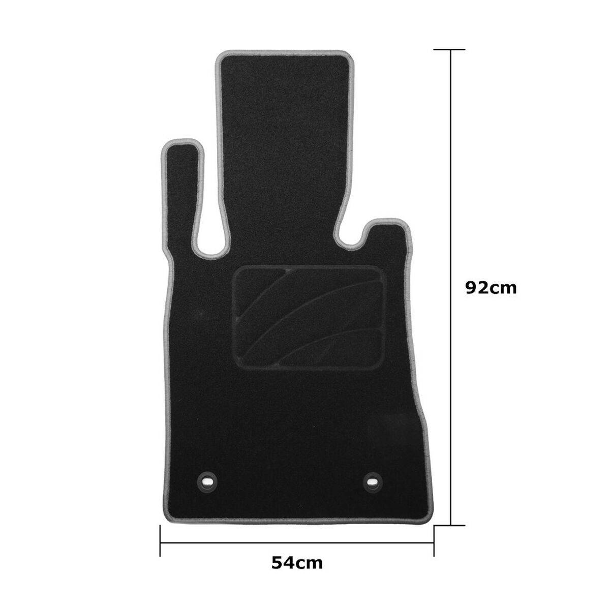 Set de Alfombrillas para Coche OCC Motorsport OCCMC0046GD Negro Gris oscuro Mercedes W1401 Clase S Largo Terciopelo 5 Piezas