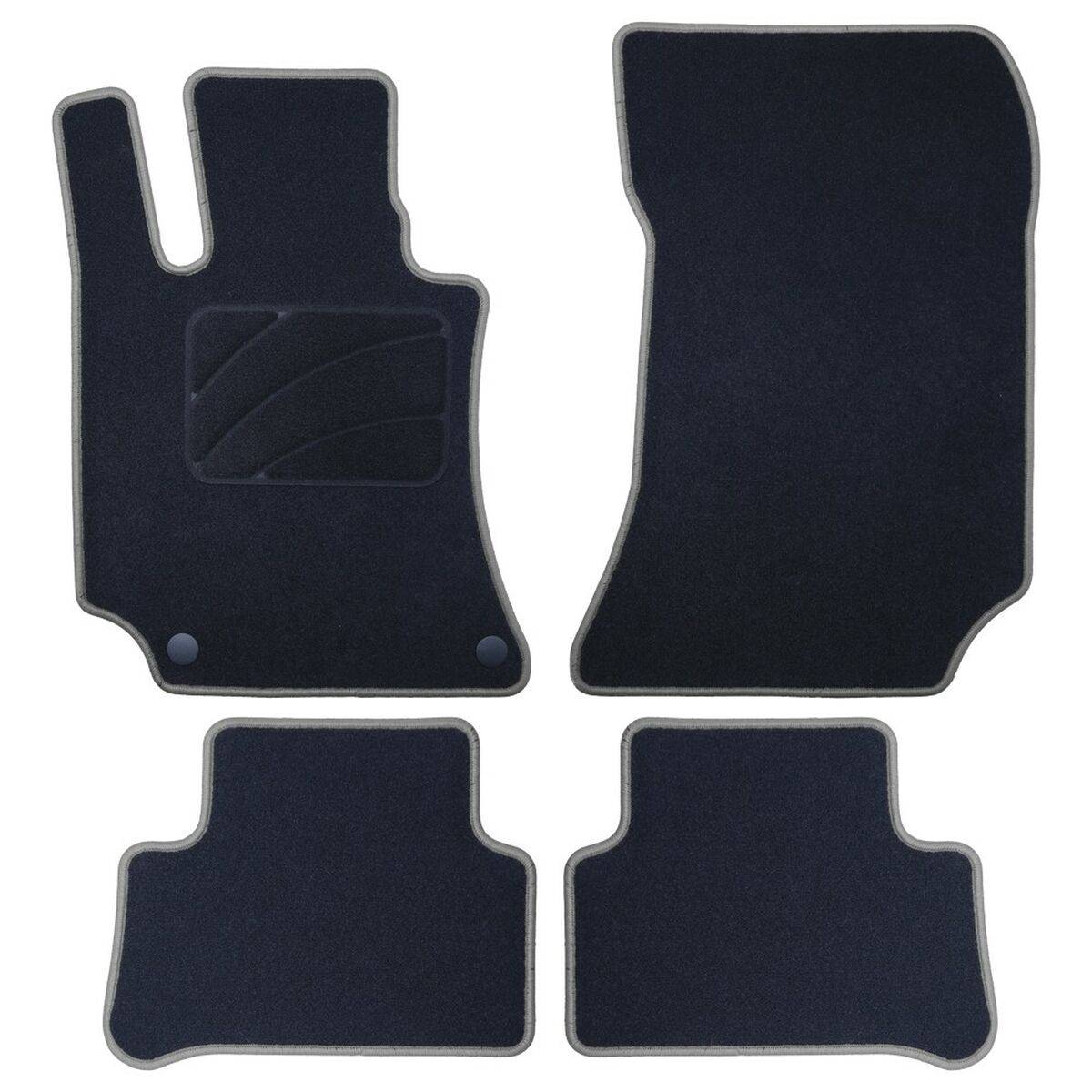 Set de Alfombrillas para Coche OCC Motorsport OCCMC0089GD Negro Gris oscuro Mercedes X218 Cls Shooting Brake Terciopelo 5 Piezas