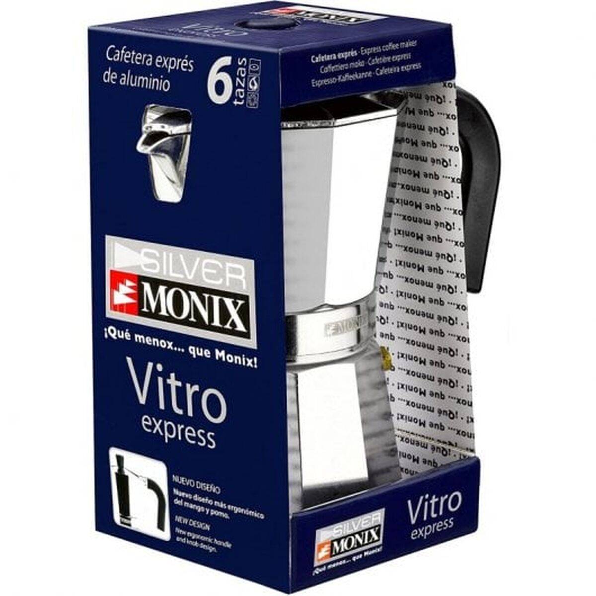 Cafetera Italiana Monix Braisogona_M620006 Plateado 6 Tazas
