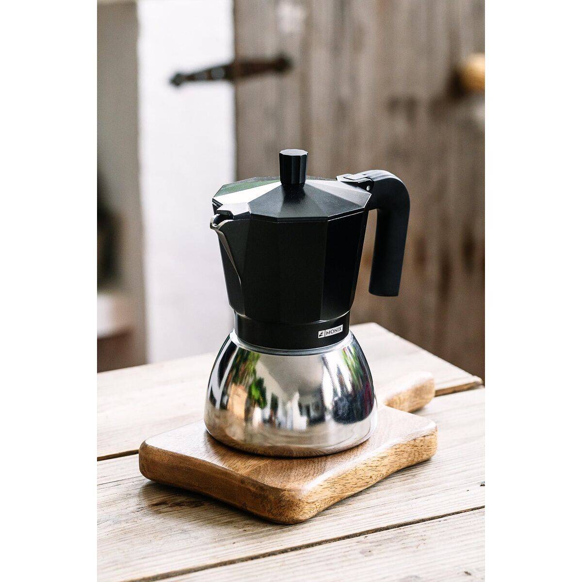 Cafetera Italiana BRA INOX BLACK 3T Negro