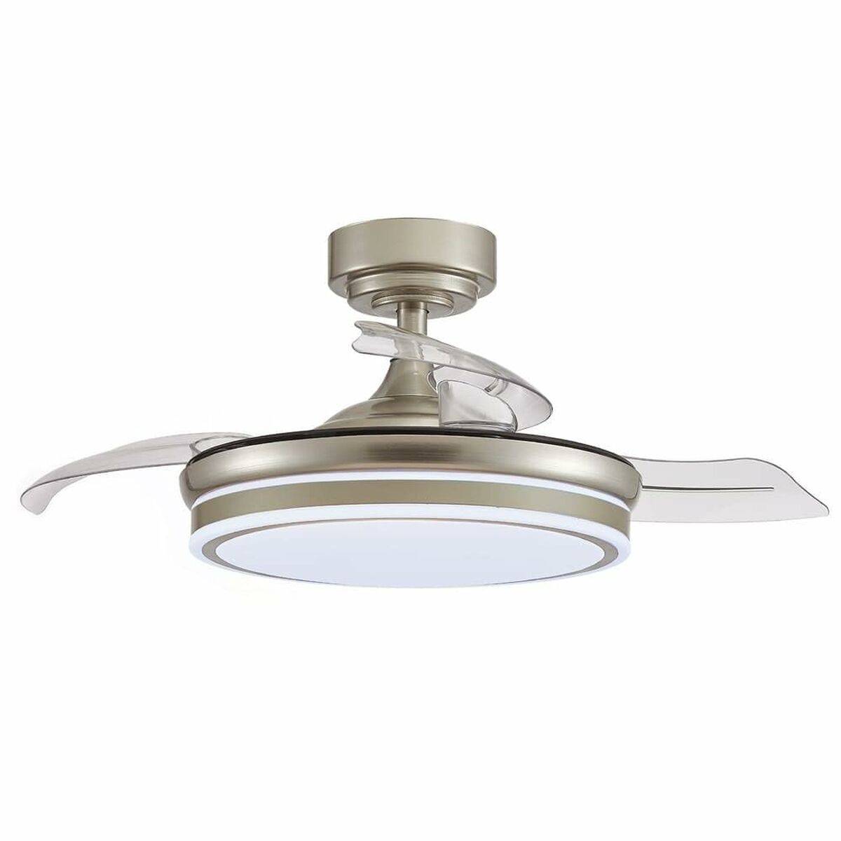 Ventilador de Techo CristalRecord Transparente Metal Ø 92 cm