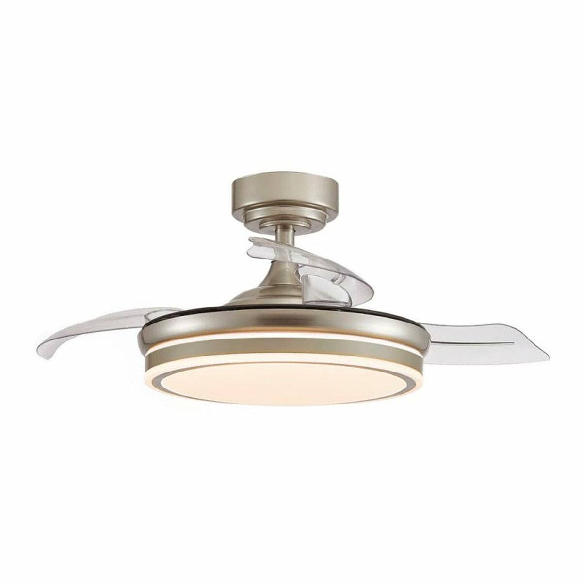 Ventilador de Techo CristalRecord Transparente Metal Ø 92 cm