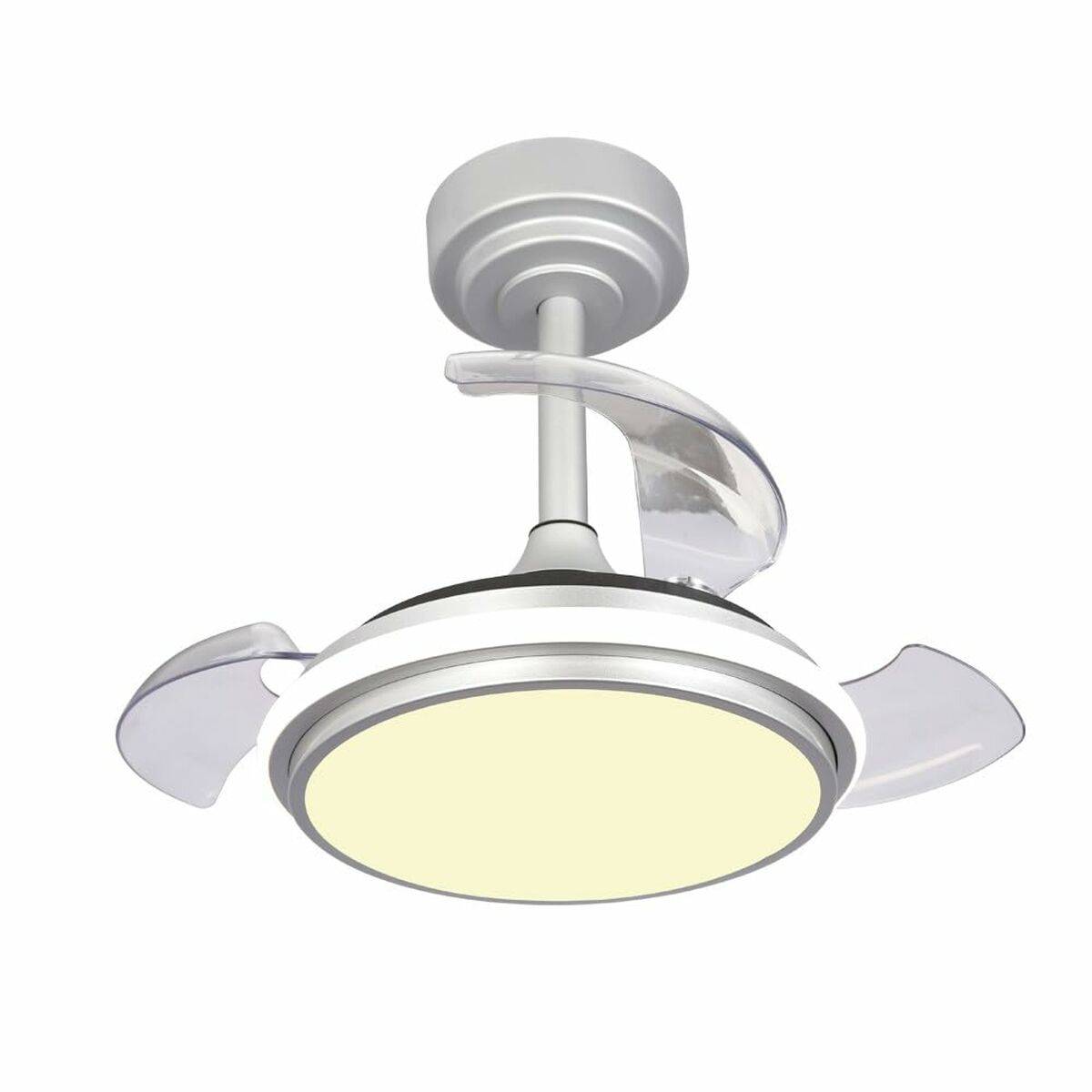 Ventilador de Techo con Luz CristalRecord Plateado 35 W (3000 K) (4000 K)