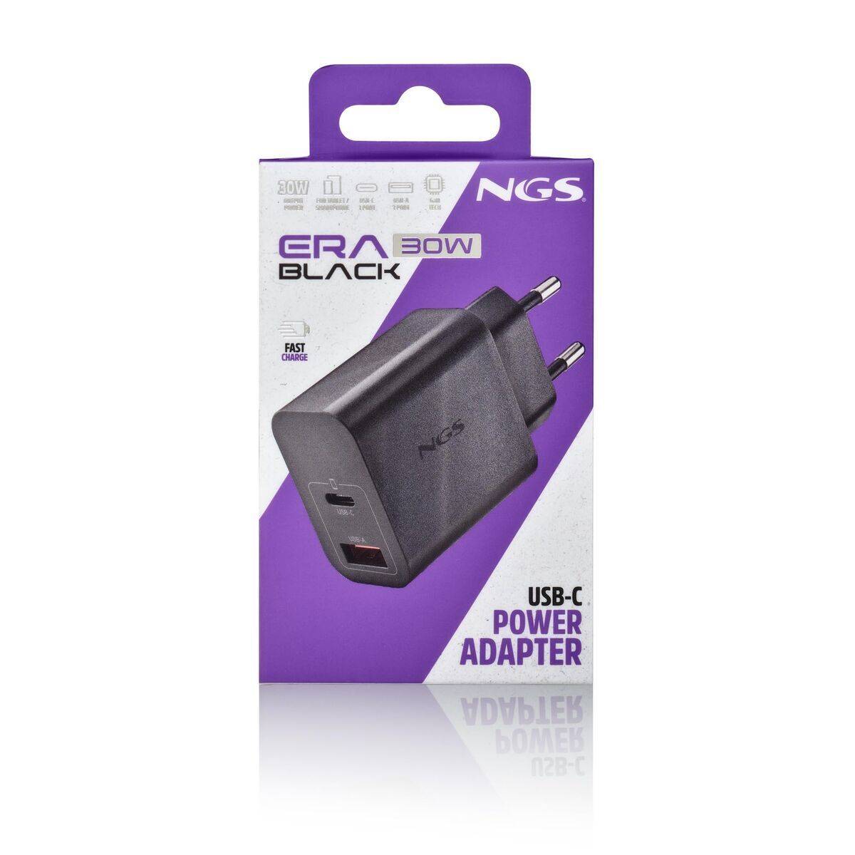 Cargador para Portátil NGS ERA30WBLACK Negro 30 W