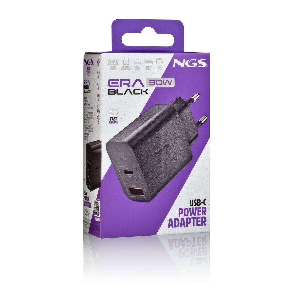 Cargador para Portátil NGS ERA30WBLACK Negro 30 W