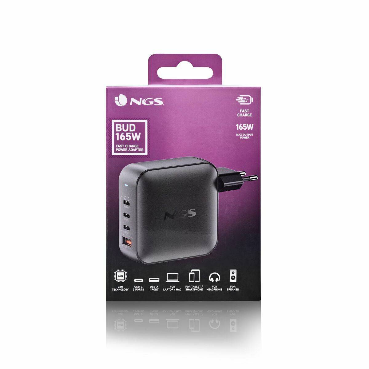 Cargador para Portátil NGS ULTRARAPIDO165W Negro