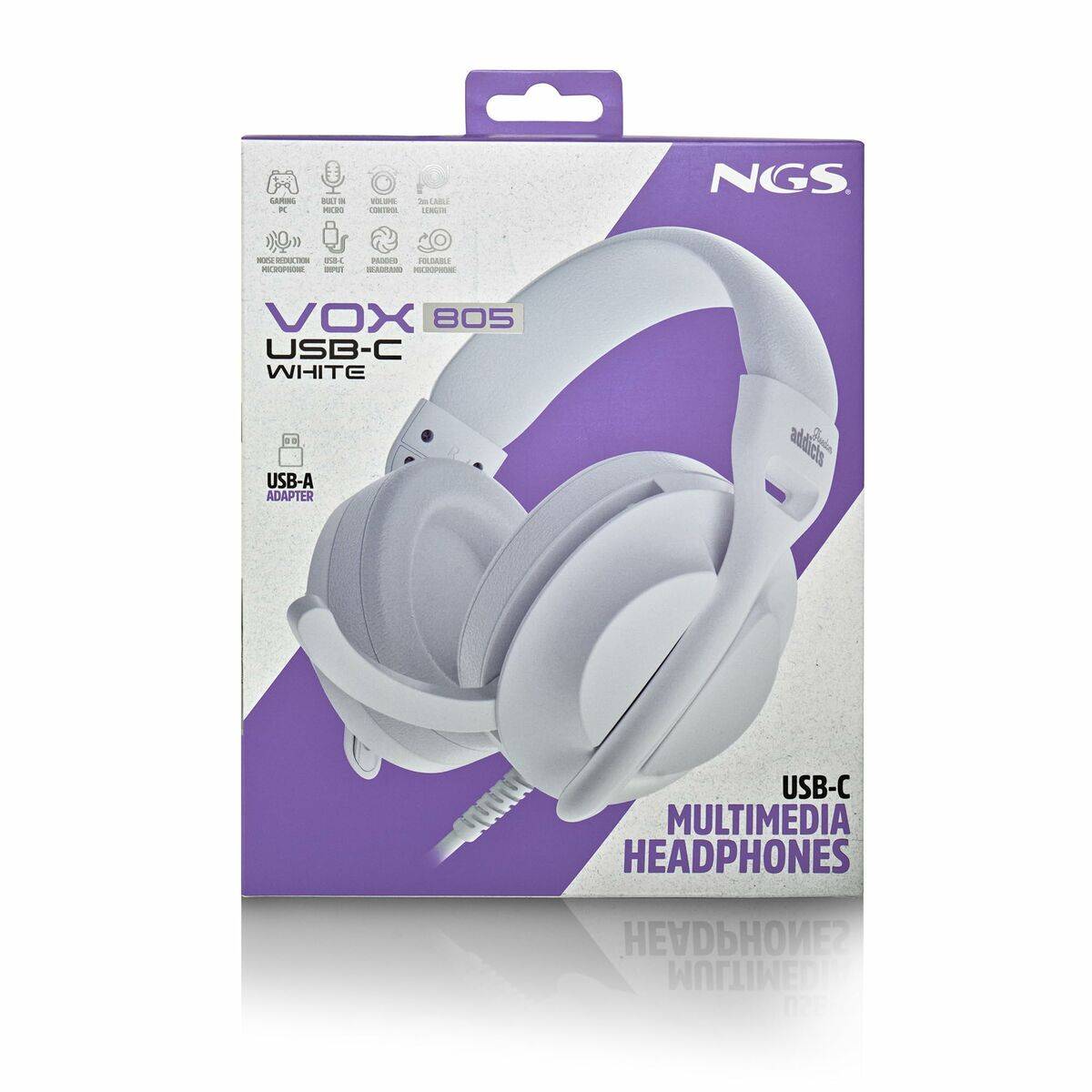 Auriculares NGS VOX805USBCWHITE Blanco