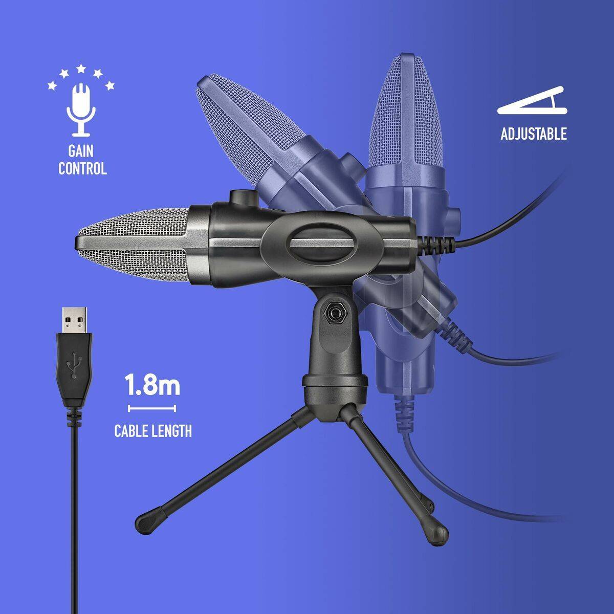 Micrófono NGS MS120USB Negro