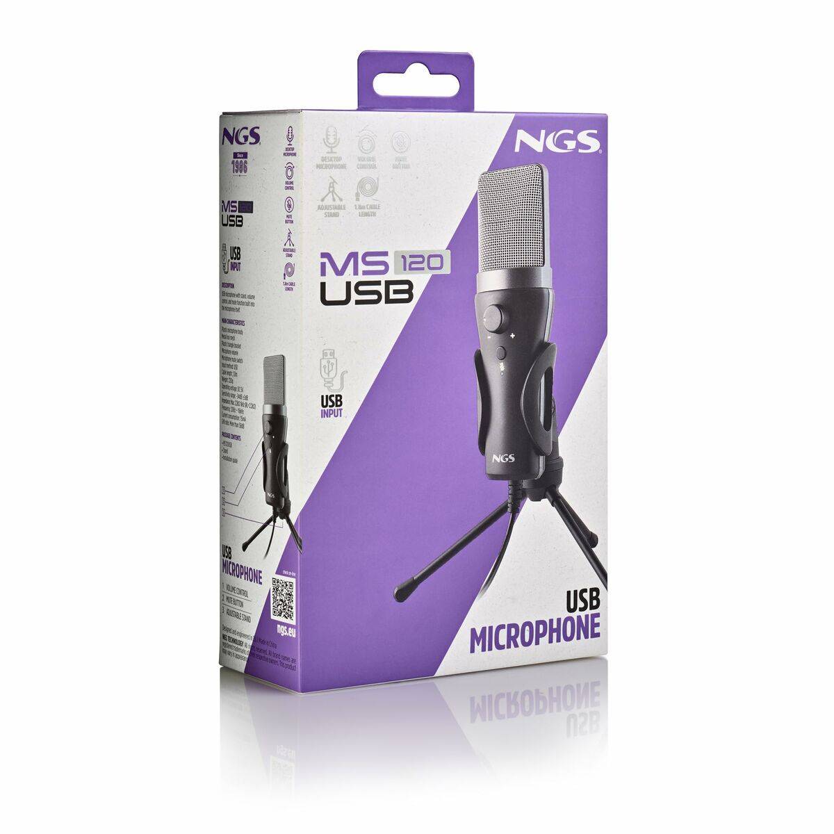 Micrófono NGS MS120USB Negro