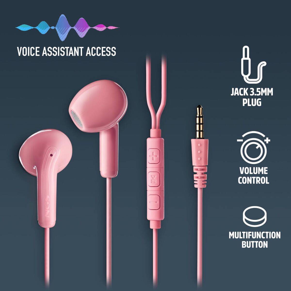 Auriculares NGS CROSSFLIPPINK