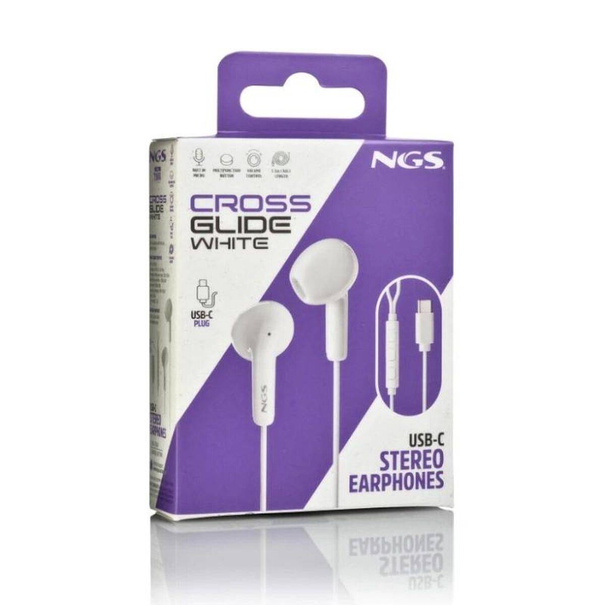 Auriculares NGS CROSSGLIDEWHITE Blanco
