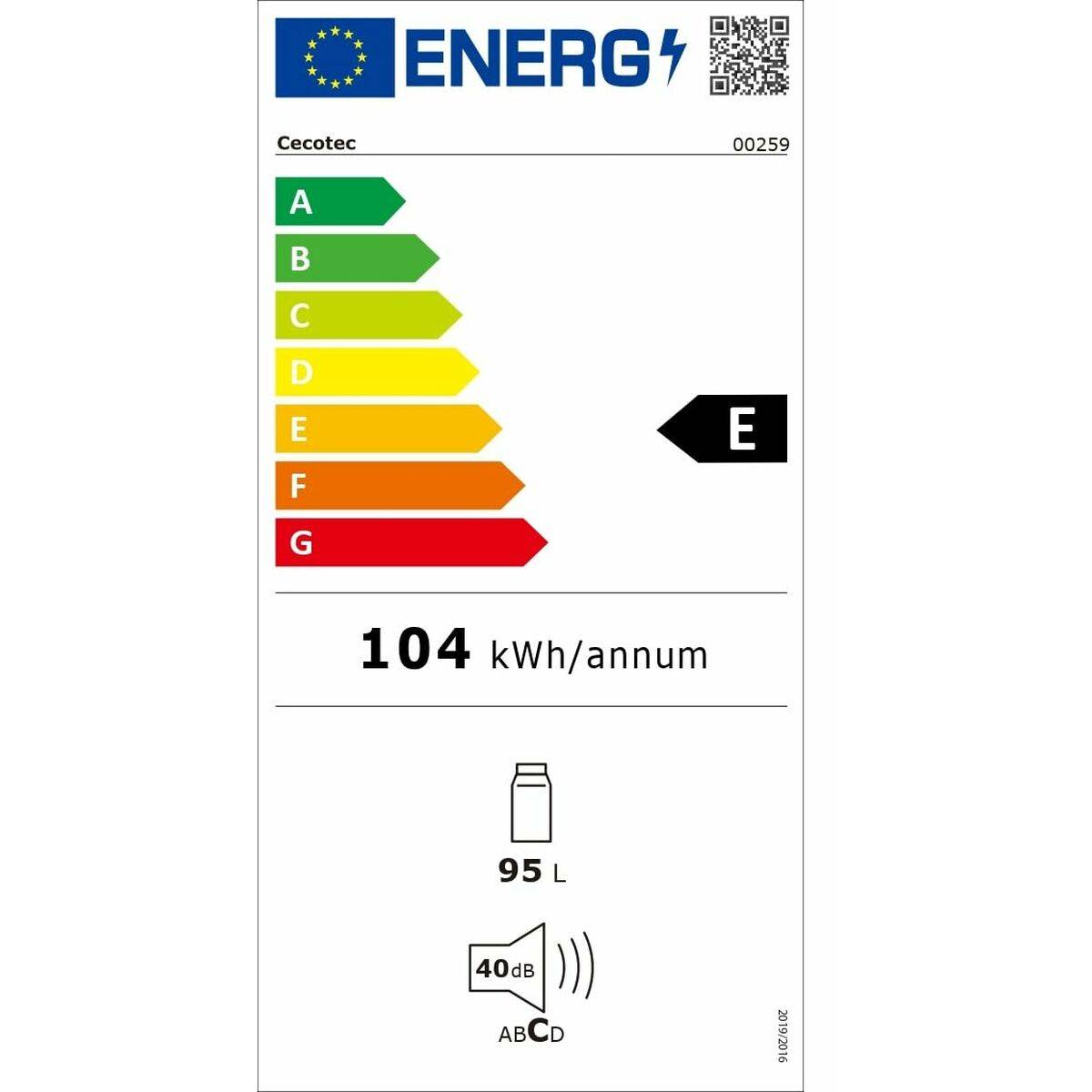 Frigorífico Cecotec Bolero CoolMarket TT Origin 95 95 L Beige Independiente