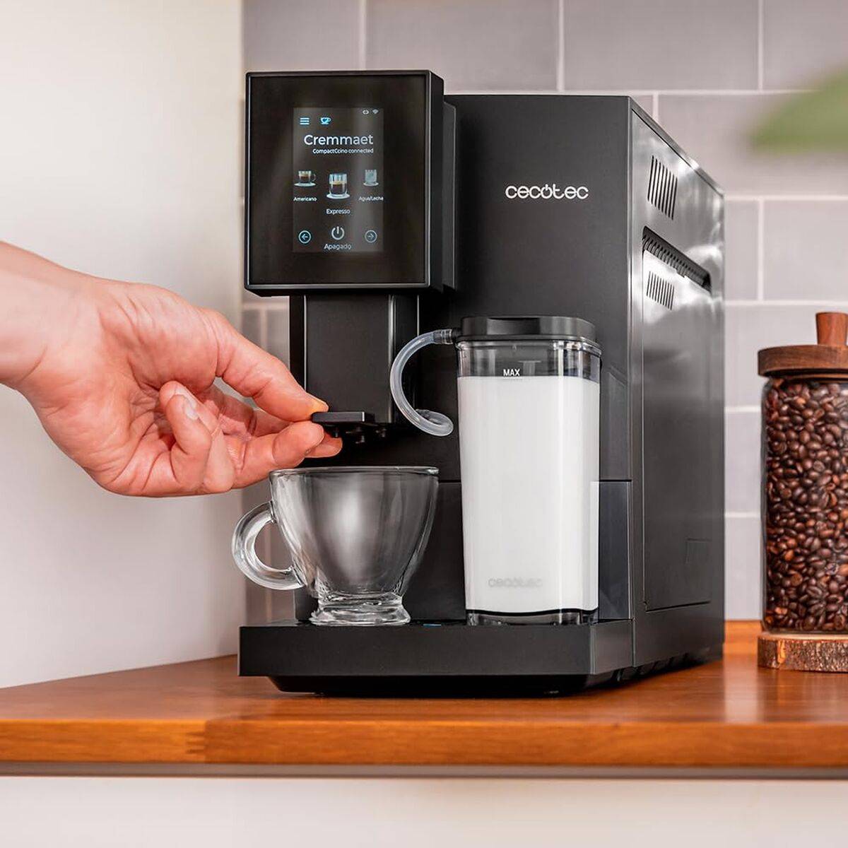Cafetera Superautomática Cecotec Cremmaet Compactccino Connected 1350 W Negro 19 bar