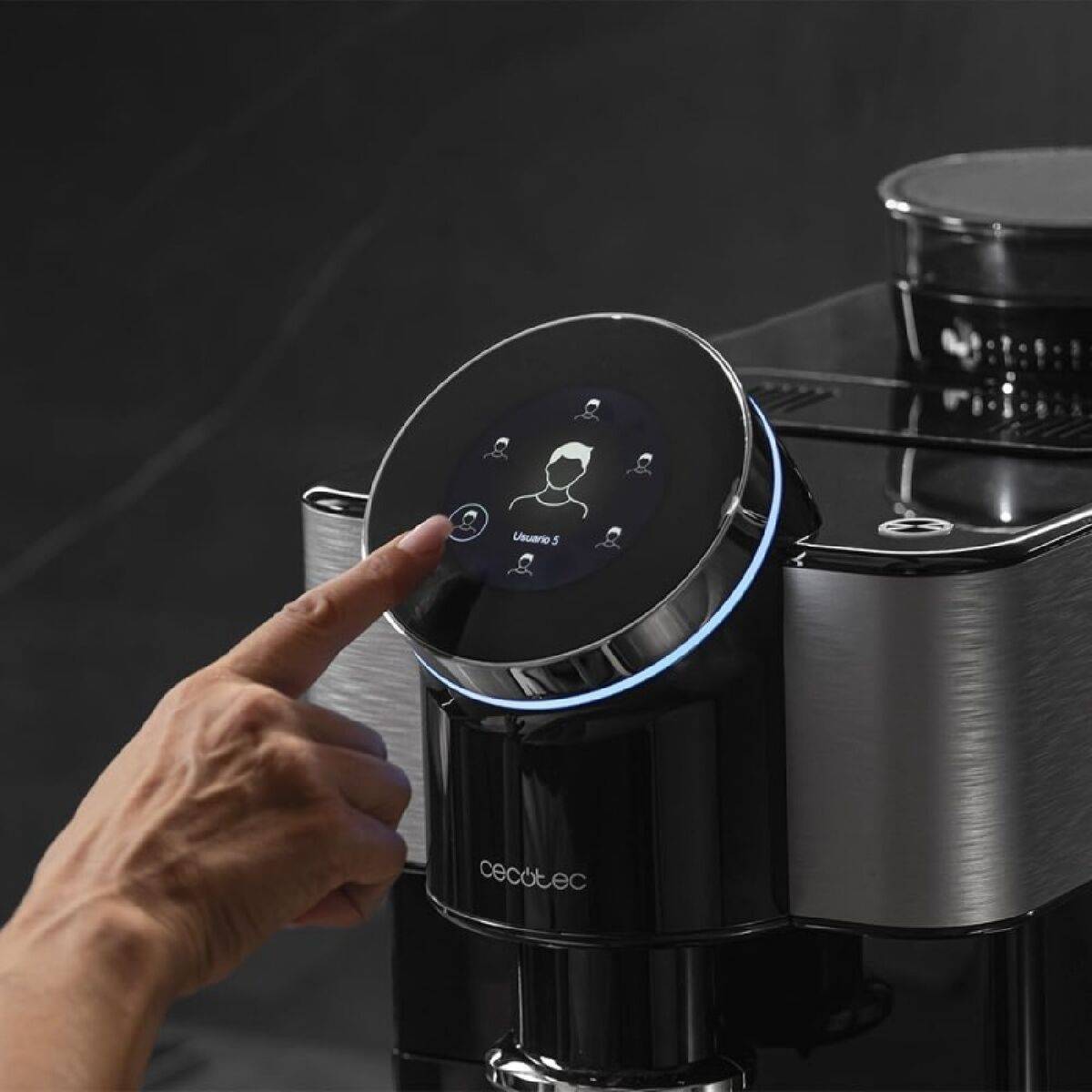 Cecotec Cafetera Superautomática Cremmaet Spin 1450 W 19 bares Pantalla táctil Negro
