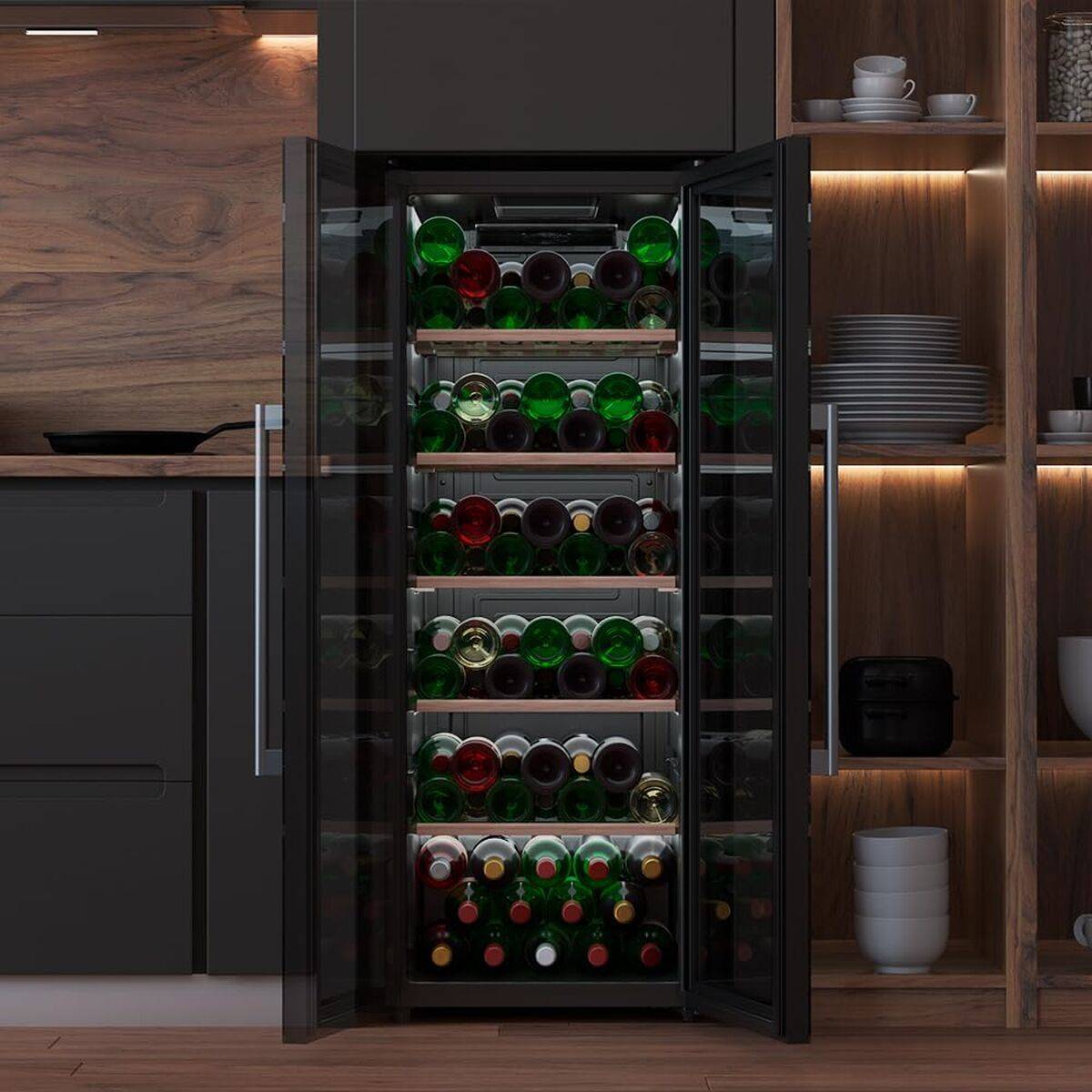 Cecotec Vinoteca GrandSommelier 98000 98 botellas negro, compresor, control táctil, LED