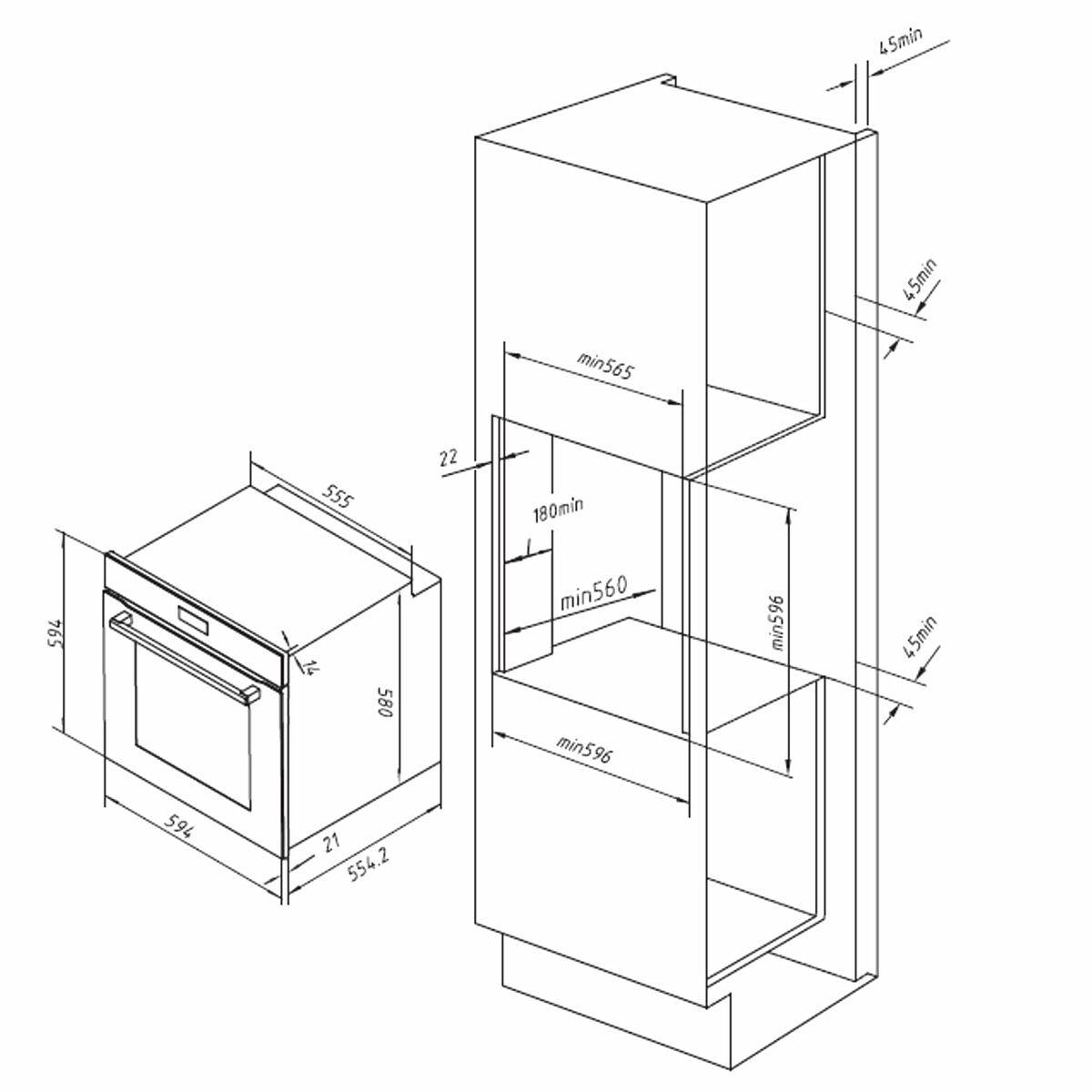 Horno Pirolítico Cecotec Bolero Hexa P506000 Edge 3400 W 2900 W 80 L