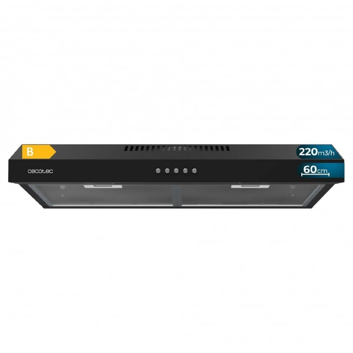 Campana Convencional Cecotec Bolero Flux CM 602200 220 m3/h Negro