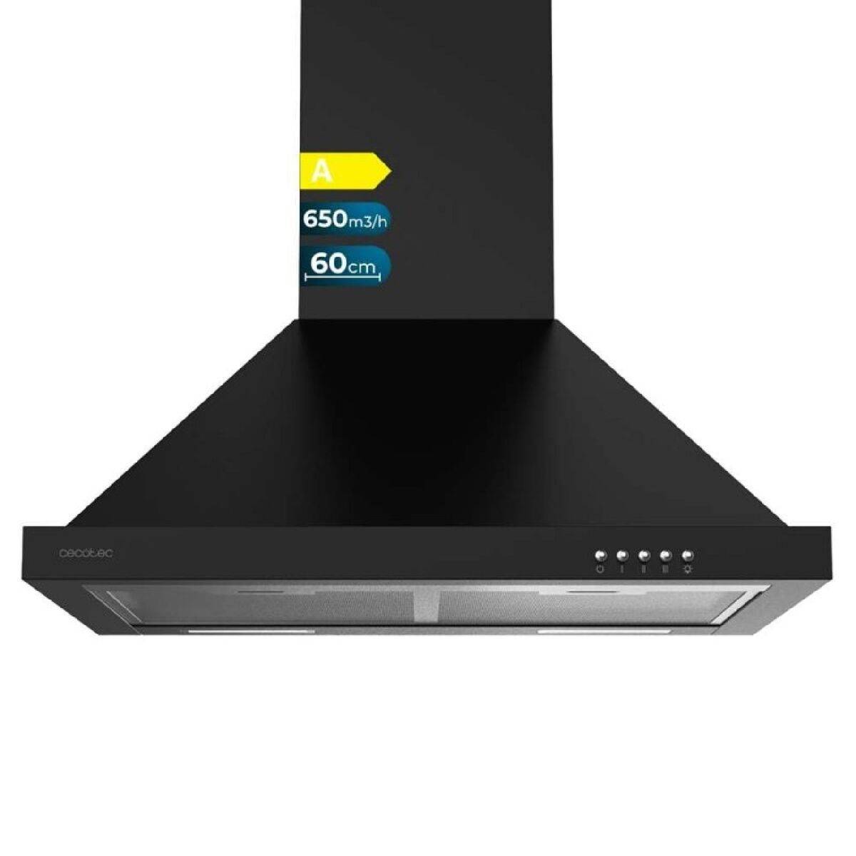 Campana Convencional Cecotec Bolero Flux PM 606500 Negro 60 cm