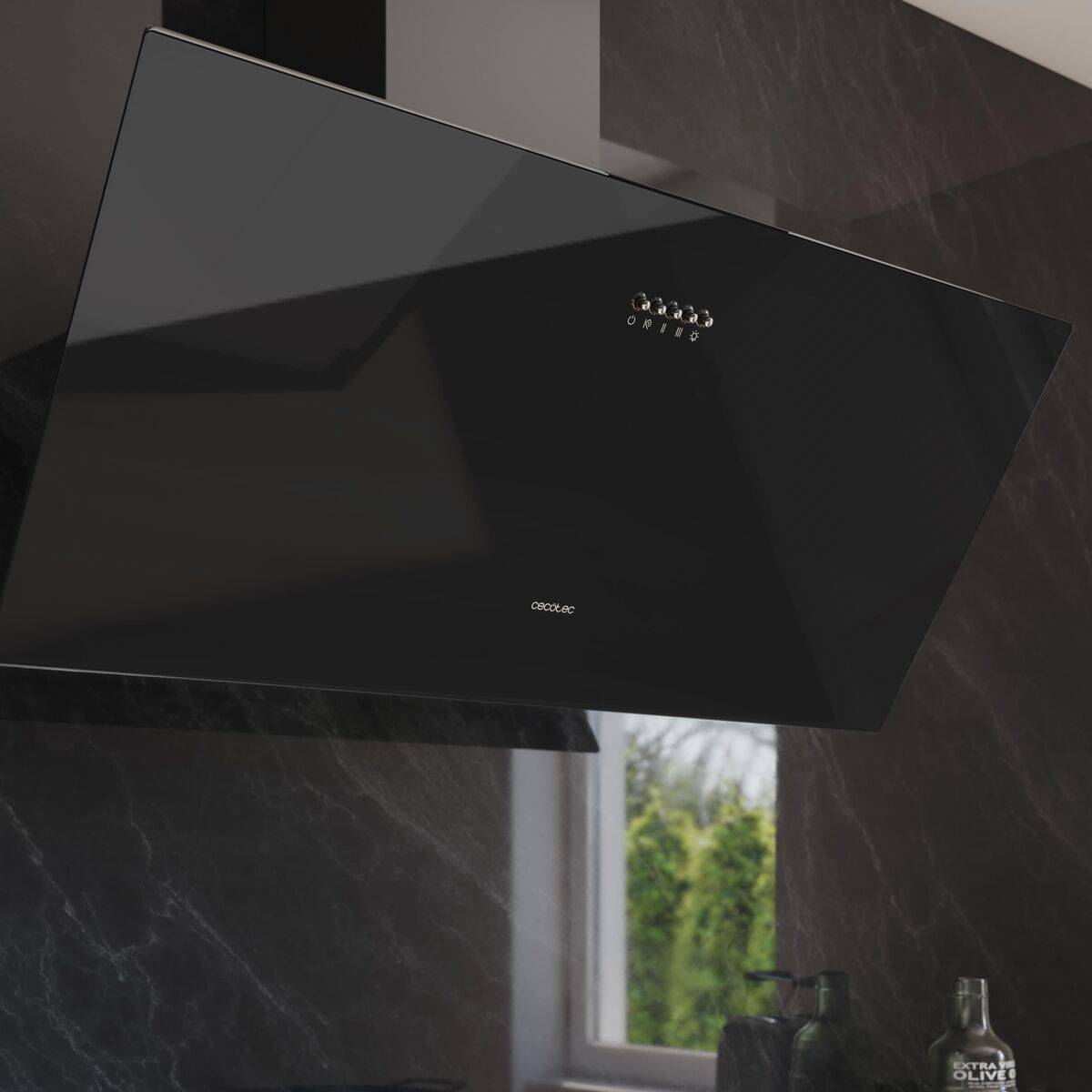 Cecotec Campana Convencional 90 cm Bolero Flux DM 906500 Glass Negra A LED