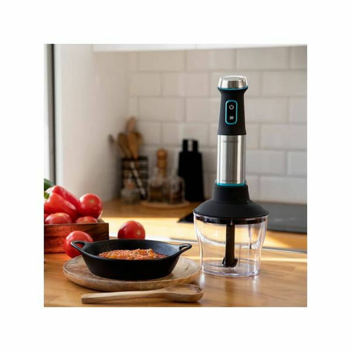 Batidora de Mano Cecotec 1200 XL Negro Verde Acero 1200 W