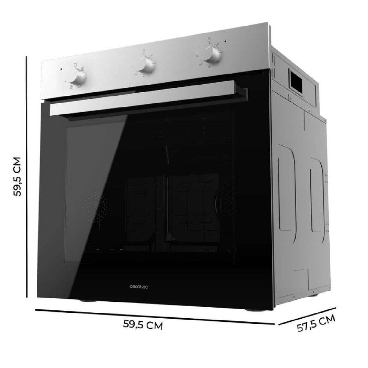 Cecotec Horno Multifunción Bolero Hexa Inox 2800W 70L Temporizador y Vapor