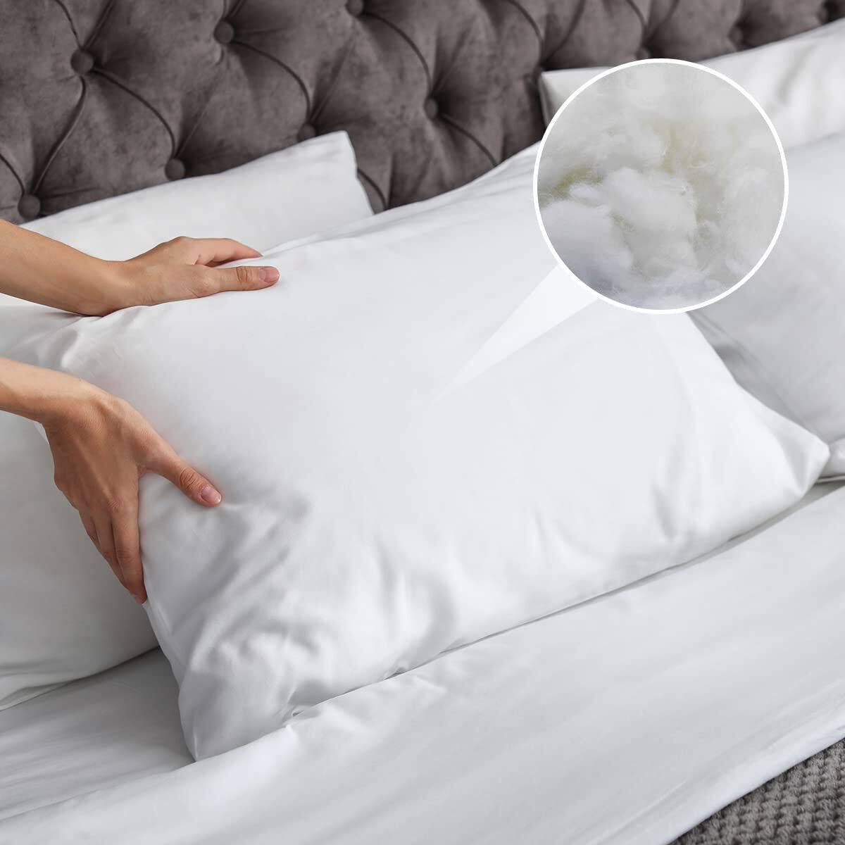 Cecotec Almohada Flow PureComfort 90 cm Blanco Ergonómica Transpirable Flexible