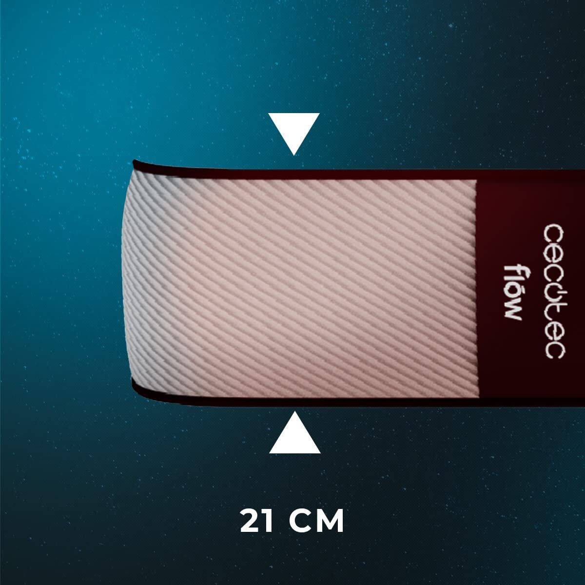 Cecotec Colchón viscoelástico Flow PureVital 1900 105x200 cm firmeza media-alta ergonómico