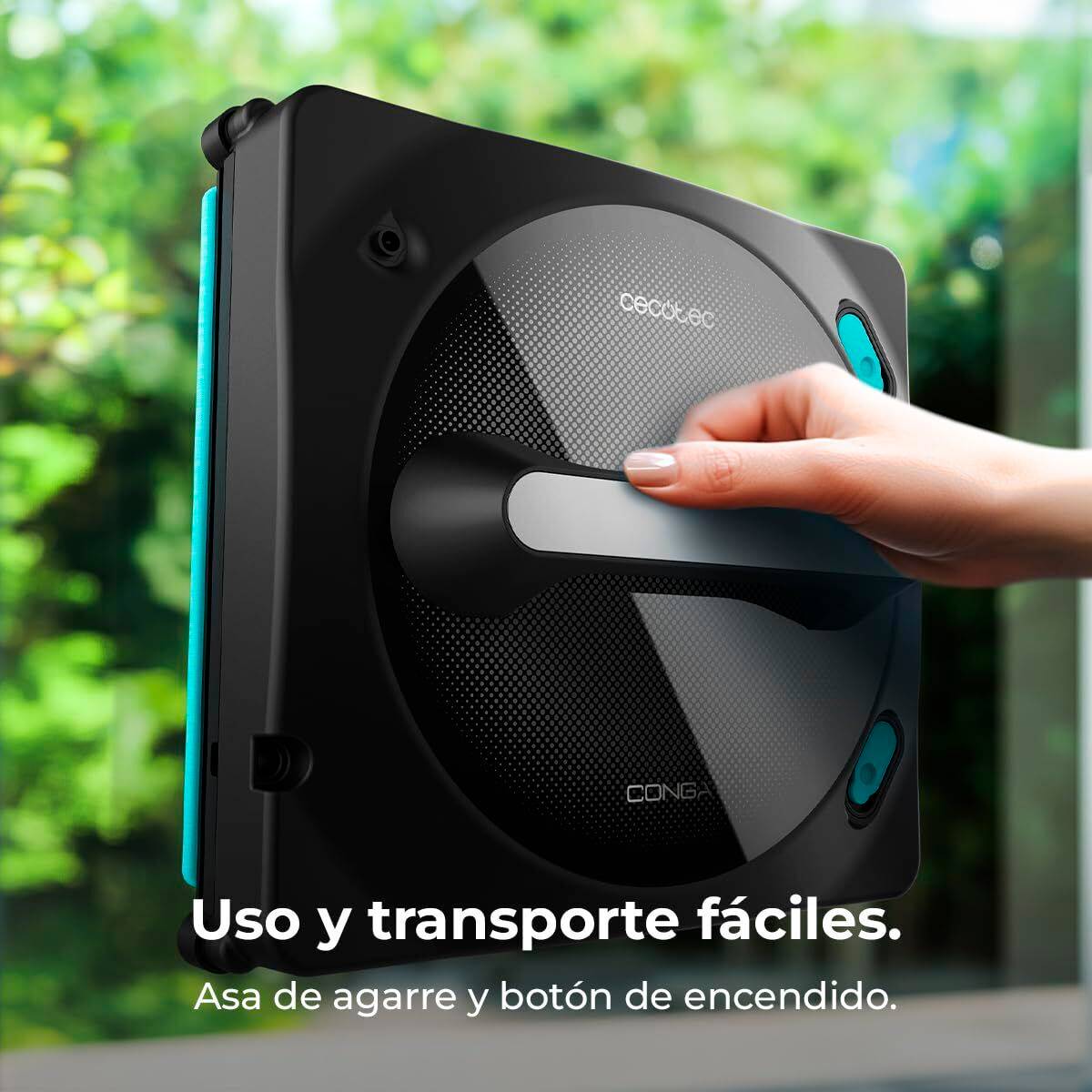 Cecotec Robot Limpiacristales Inteligente Windroid 1490, control remoto, 72W, doble spray