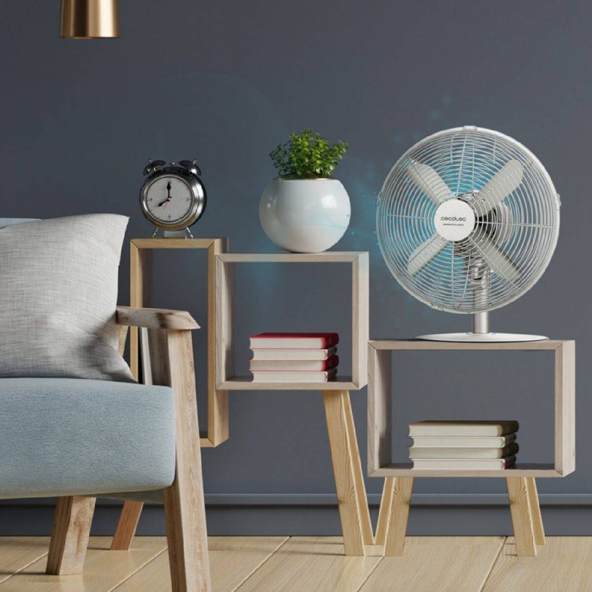 Cecotec Ventilador de Sobremesa EnergySilence 610 40 W Acero Silencioso Oscilante