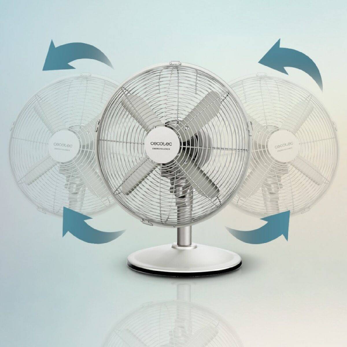 Cecotec Ventilador de Sobremesa EnergySilence 610 40 W Acero Silencioso Oscilante