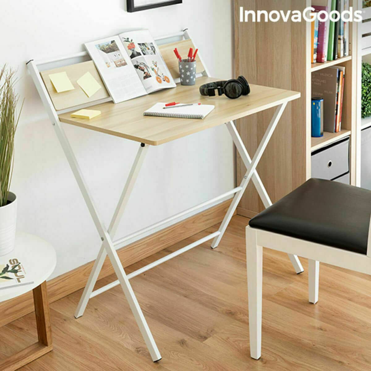 Escritorio Plegable con Estante InnovaGoods Tablezy Madera (Reacondicionado B)